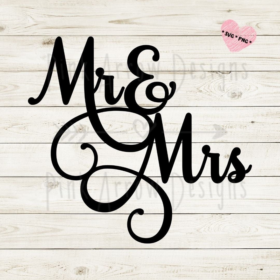 Mr And Mrs Stencil Etsy