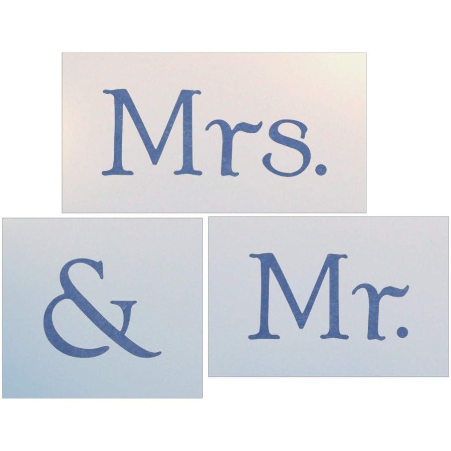 Mr Mrs Wedding Banner Stencil The Artful Stencil