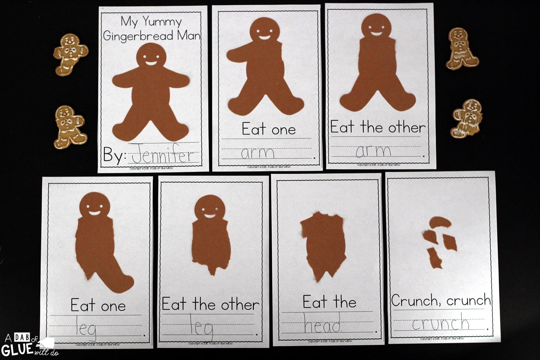 Gingerbread Man Printable Book For Kindergarten