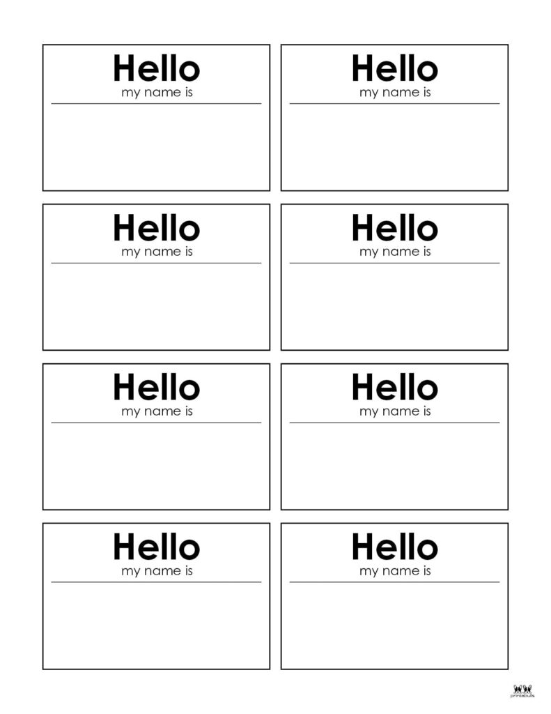 Name Tags 44 Unique Designs FREE Printabulls