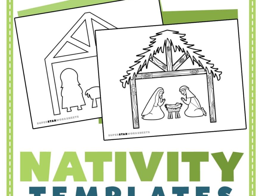 Nativity Template Free Printables Superstar Worksheets