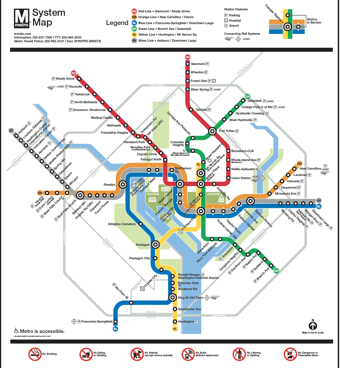 Navigating Washington DC s Metro System Metro Map More
