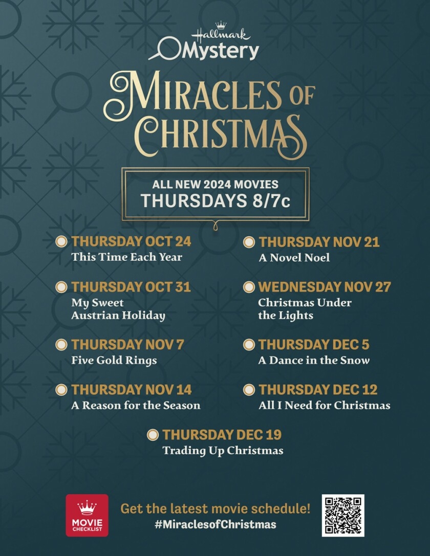 Hallmark Christmas Movies 2025 Printable Schedule