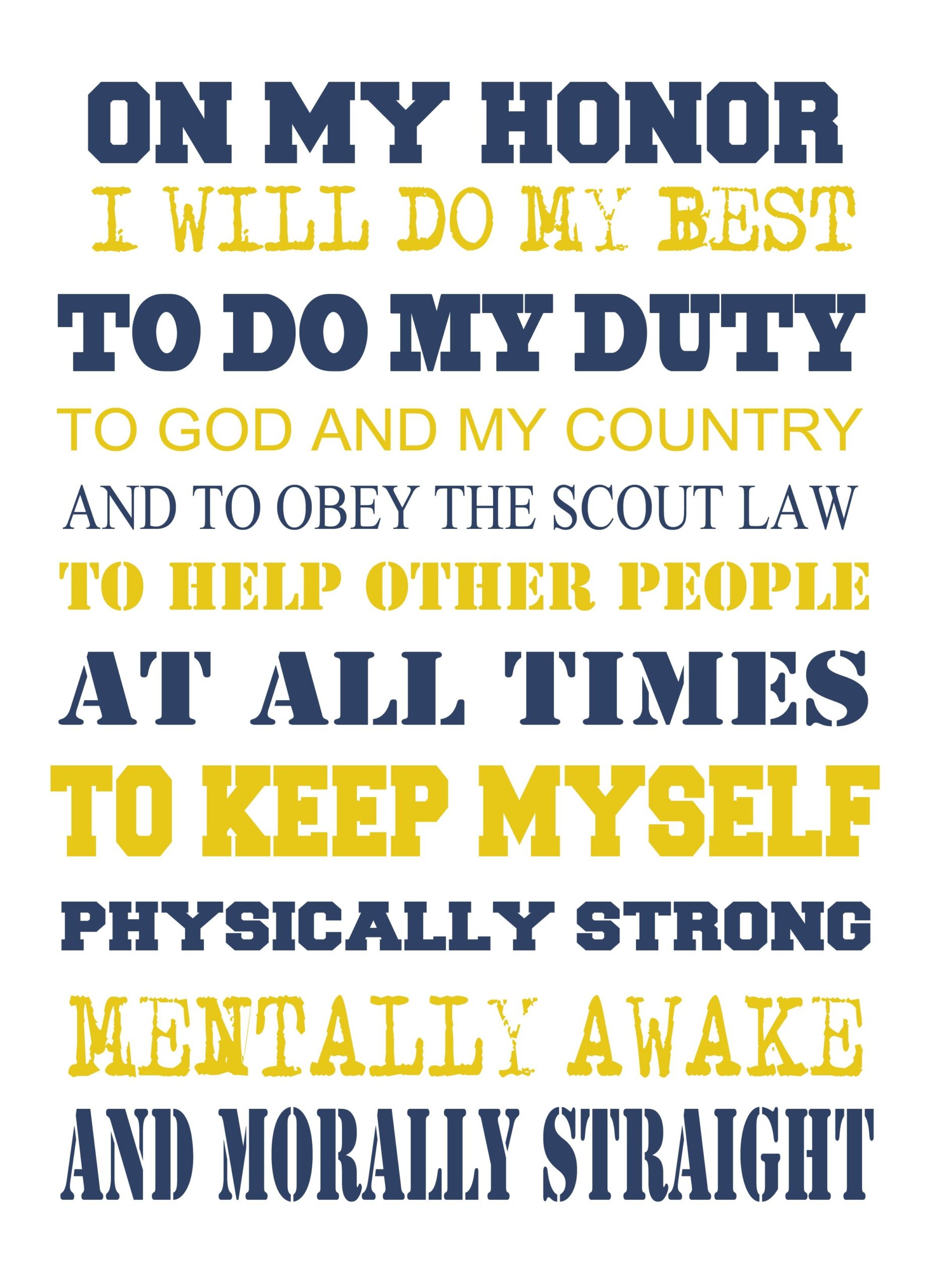 New Scout Oath And Law Pack 3258 Pawnee Elementary