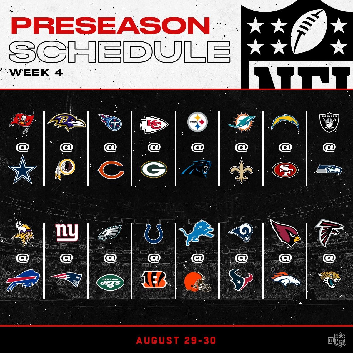 Nfl Week 4 Printable Schedule