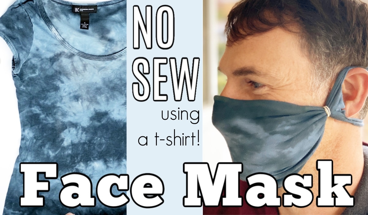 No Sew Cloth Face Mask From A T shirt Girl Inspired 