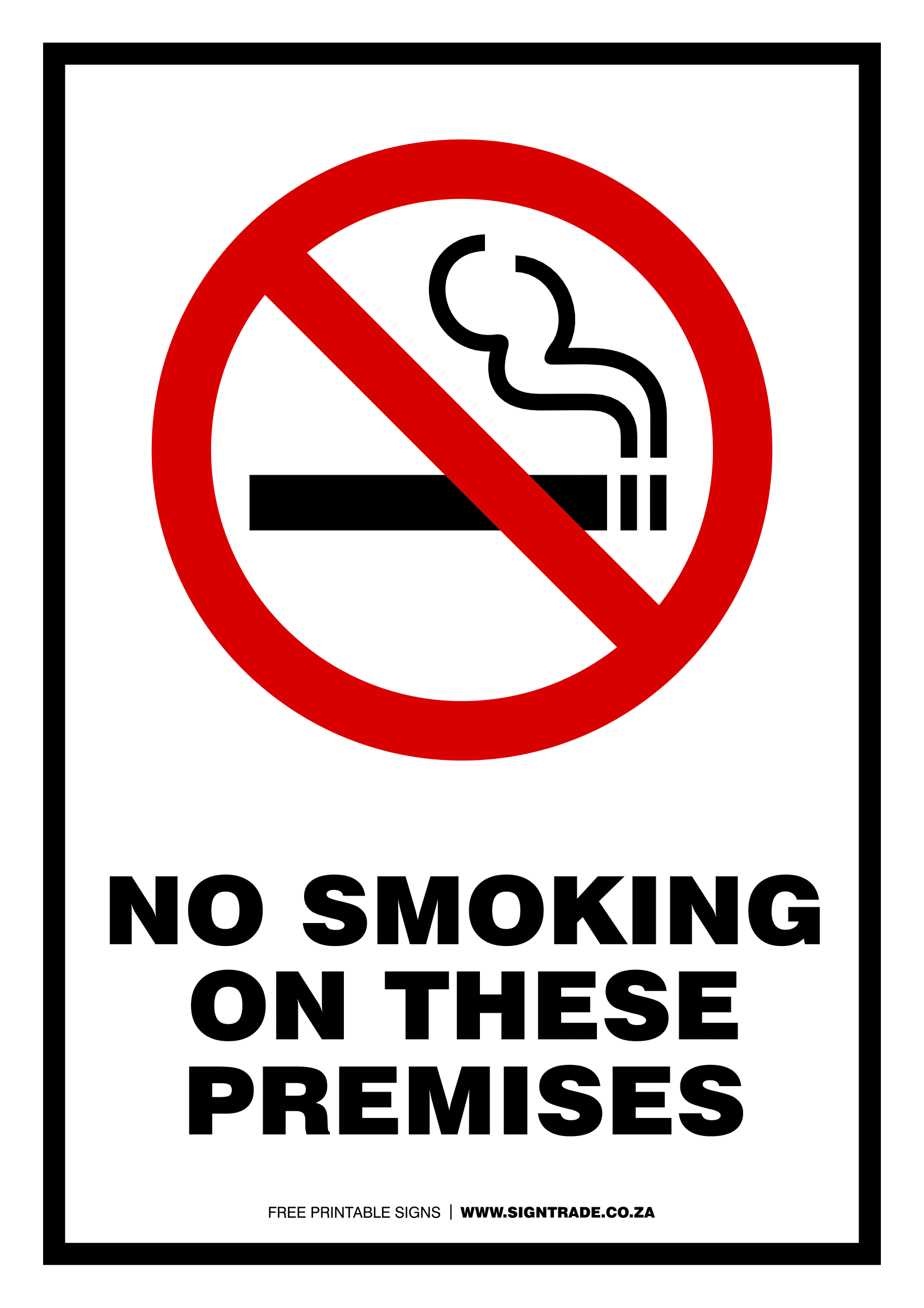 No Smoking Signs Poster Template