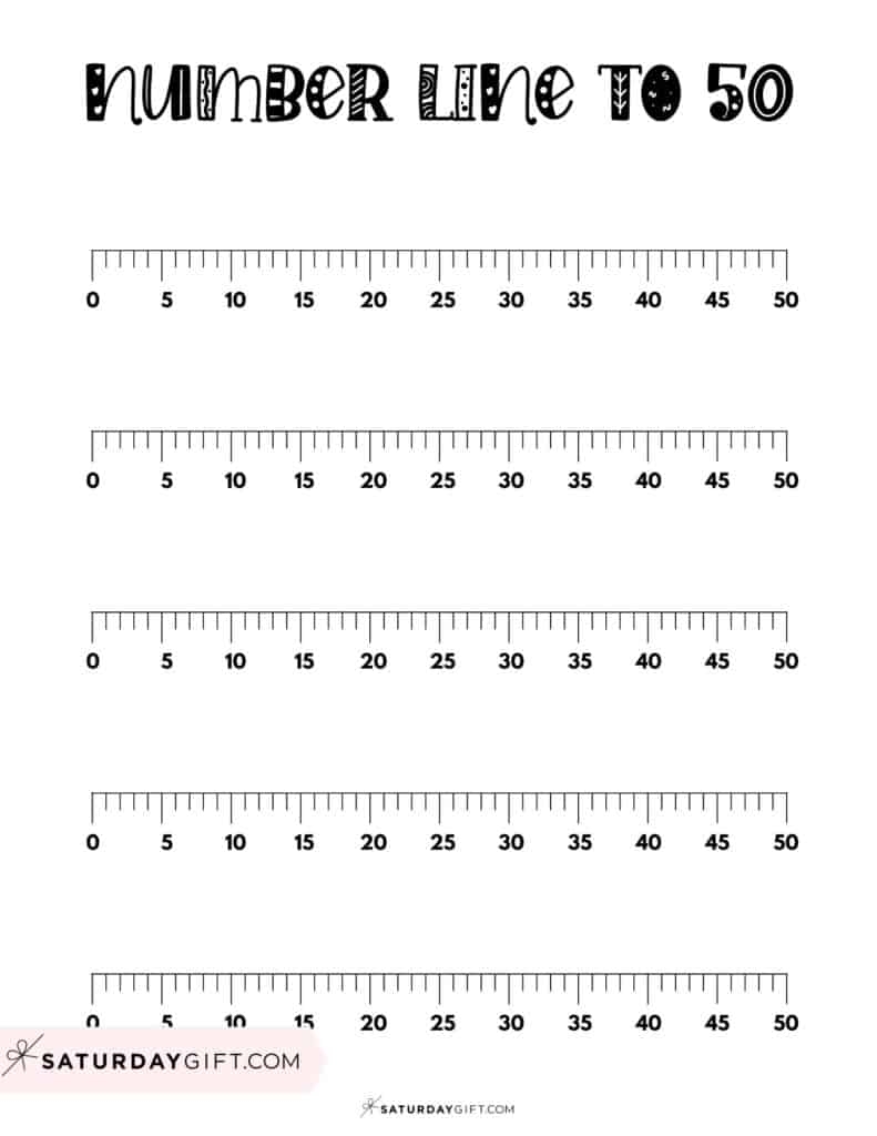 Printable Number Lines To 20