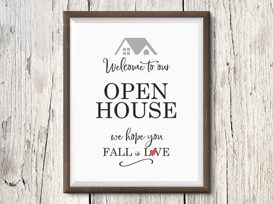 Open House Sign Realtor Printable Print And Frame Welcome Open House Real Estate Printable Personalized Printable Digital Download DIY Etsy UK