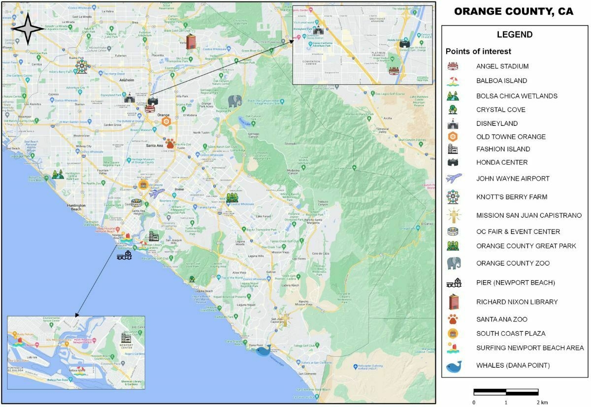 Printable Map Of Orange County Ca