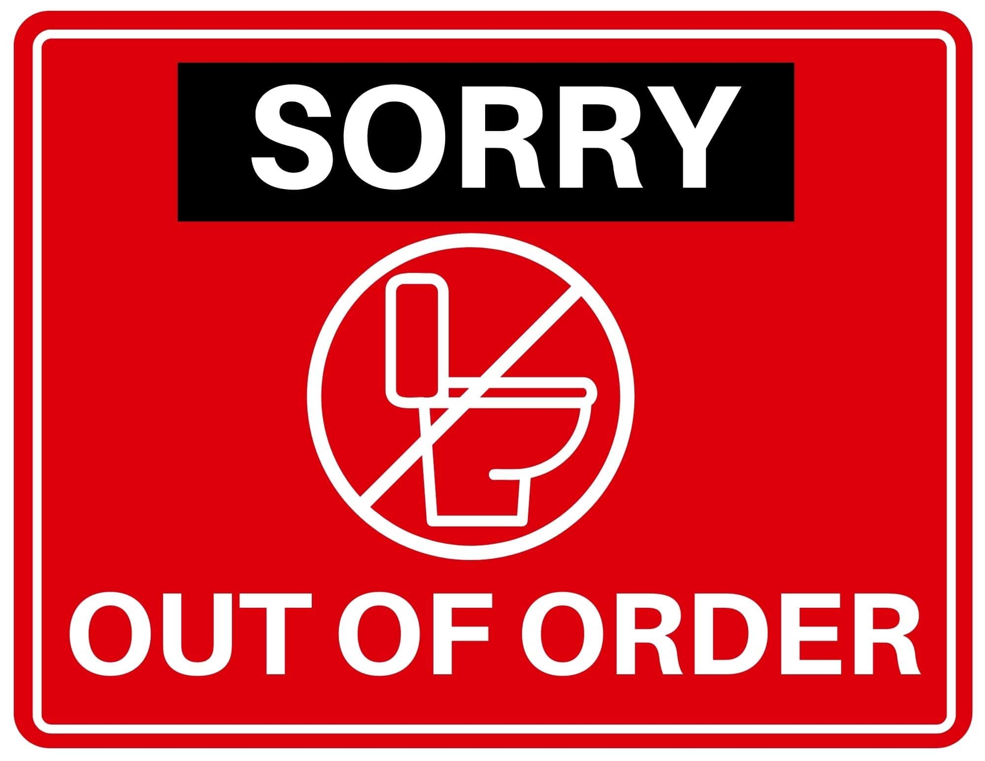 Out Of Order Signs 5 Free PDF Printables 
