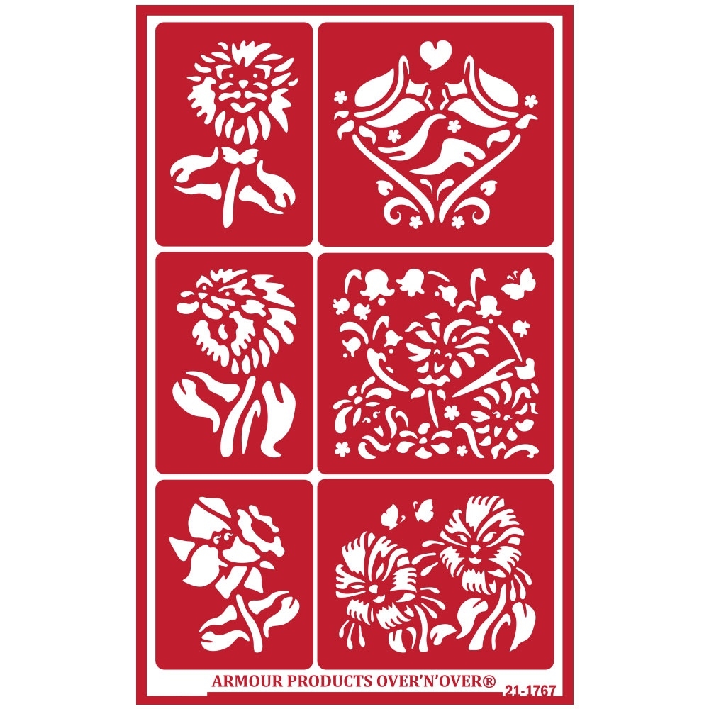 Over N Over Stencils Armour Products Wholesale Glass Etching Supplies