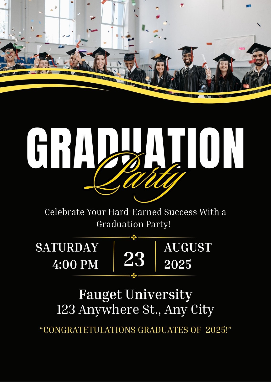 Page 11 Free Custom Printable Graduation Invitation Templates Canva
