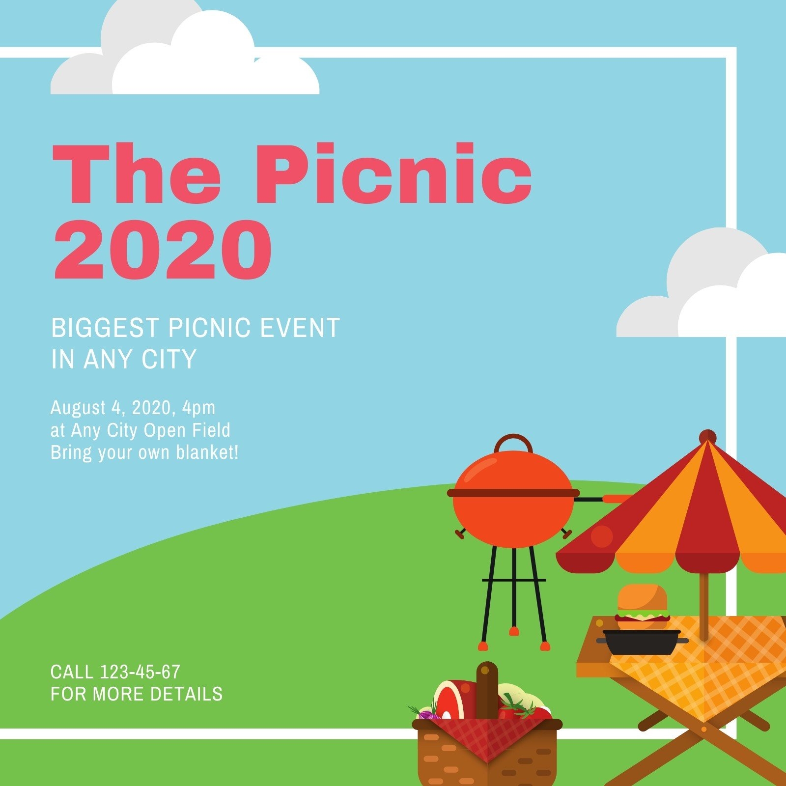 Page 2 Free Printable Customizable Picnic Invitation Templates Canva