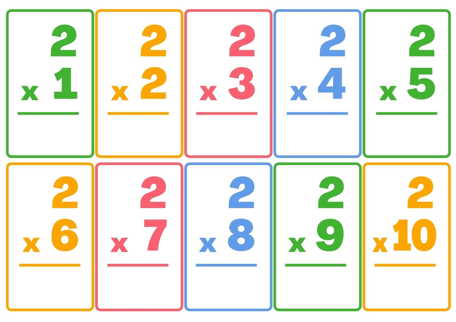 Page 3 Free Math Flashcard Templates To Edit And Print Canva