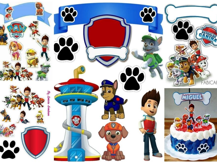 Paw Patrol Birthday Party Free Printable Cake Toppers Oh My Fiesta In English
