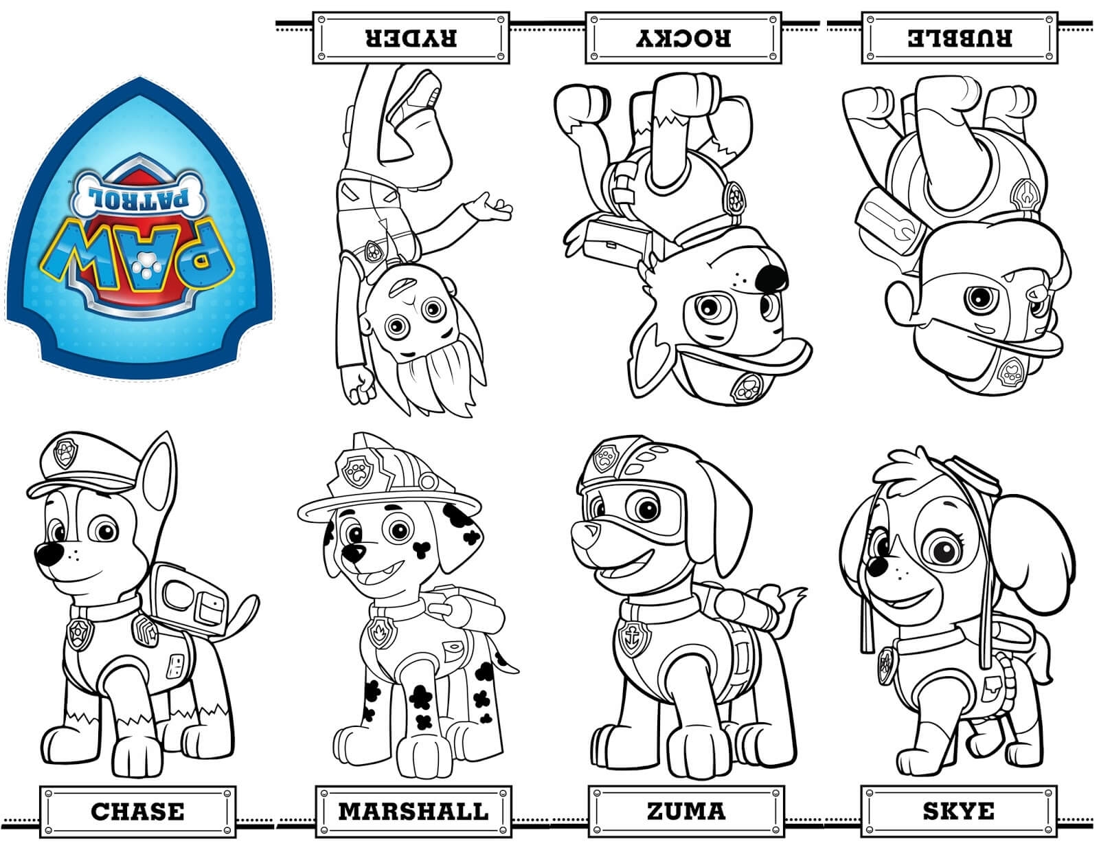 Paw Patrol Coloring Pages Printable Coloring Pages FREE