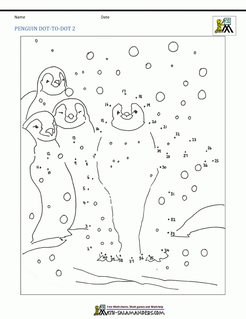 Penguin Dot To Dot