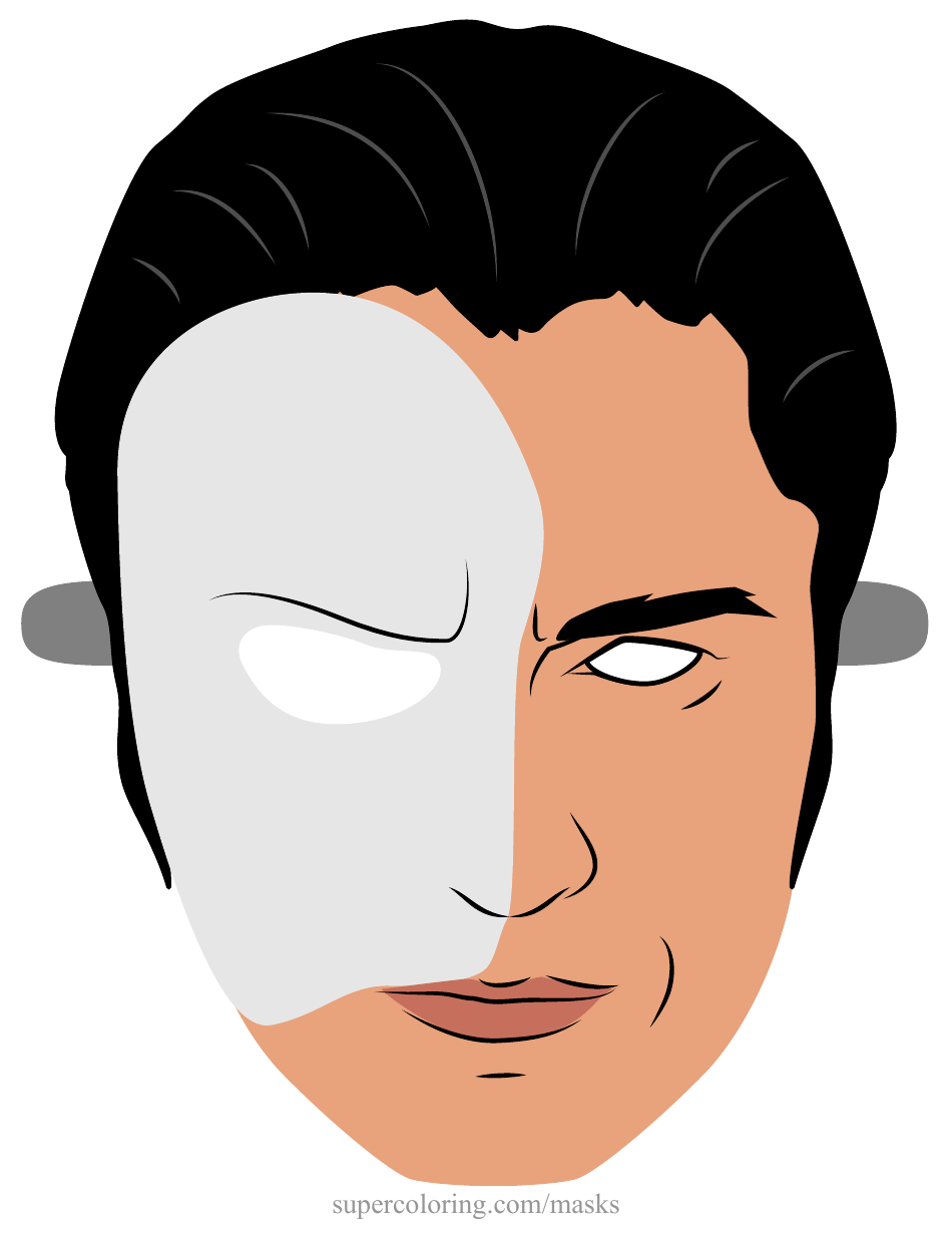 Phantom Of The Opera Mask Template Printable