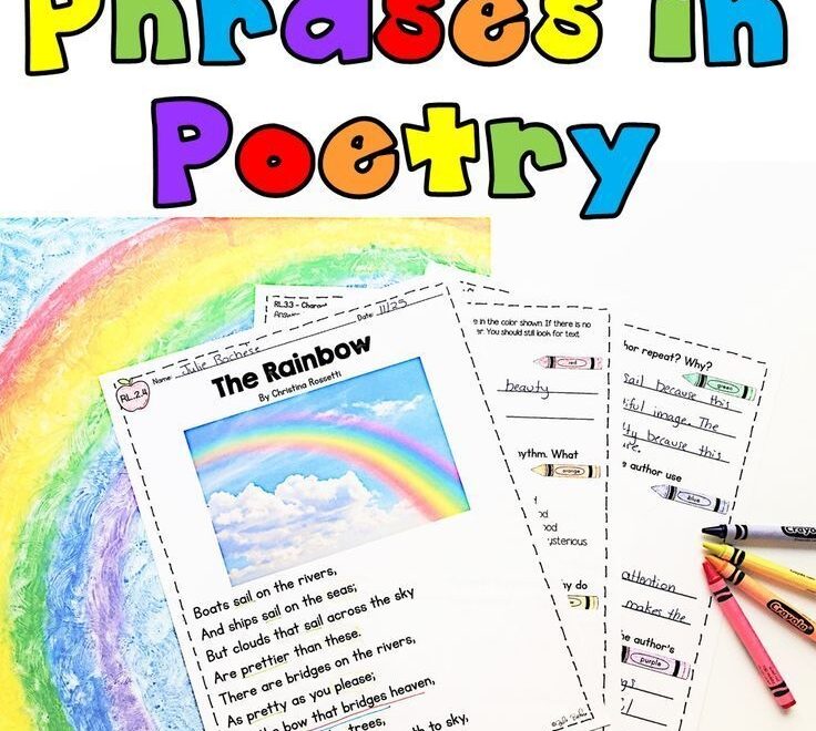 Poetry Words Phrases Poems Rhyme Alliteration Worksheets 2nd Grade RL 2 4