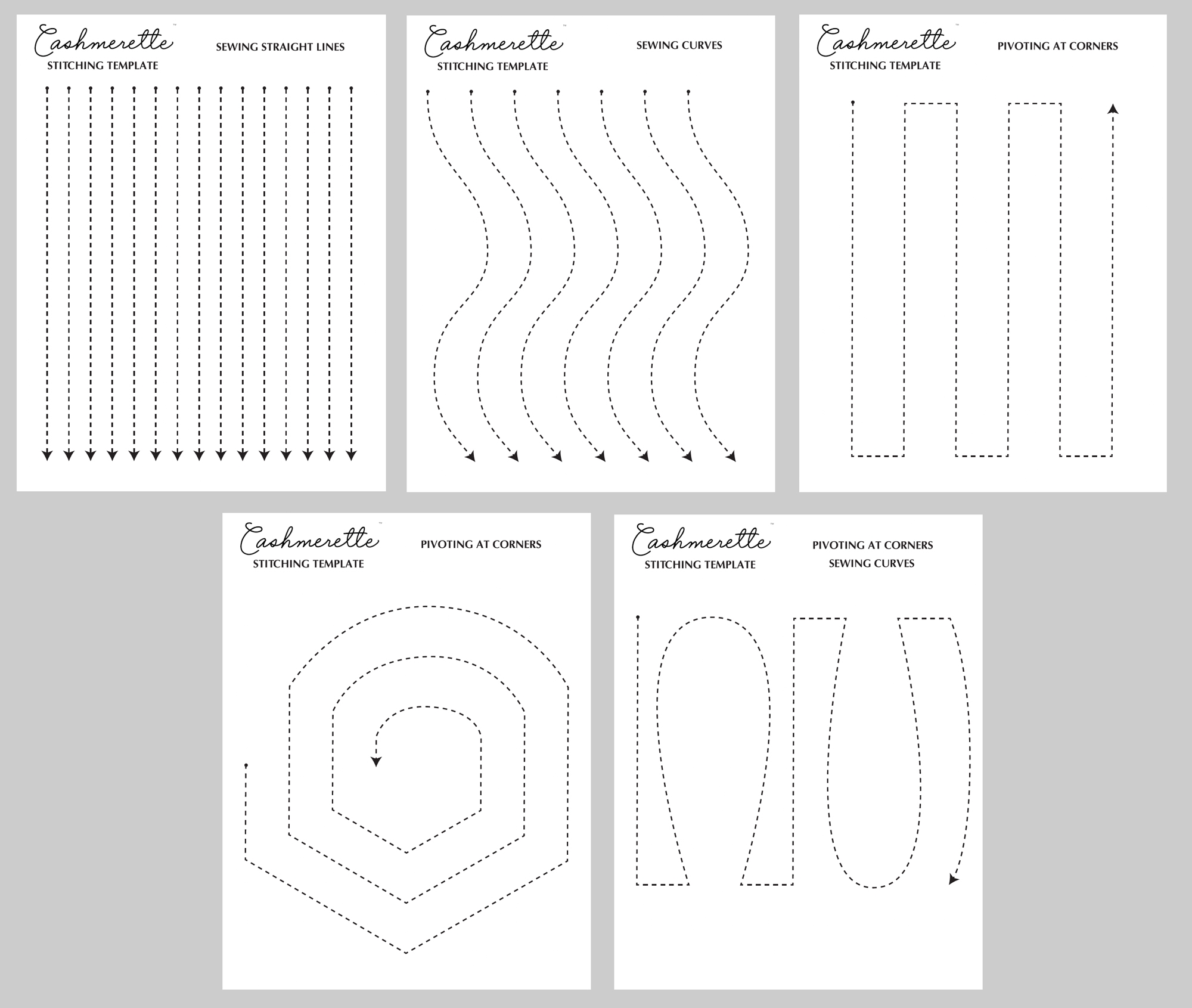 Printable Paper Sewing Practice Sheets