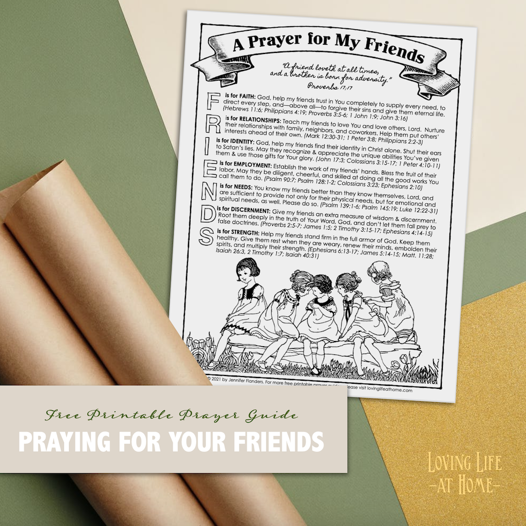 Praying For Friends Free Printable Guide Loving Life At Home