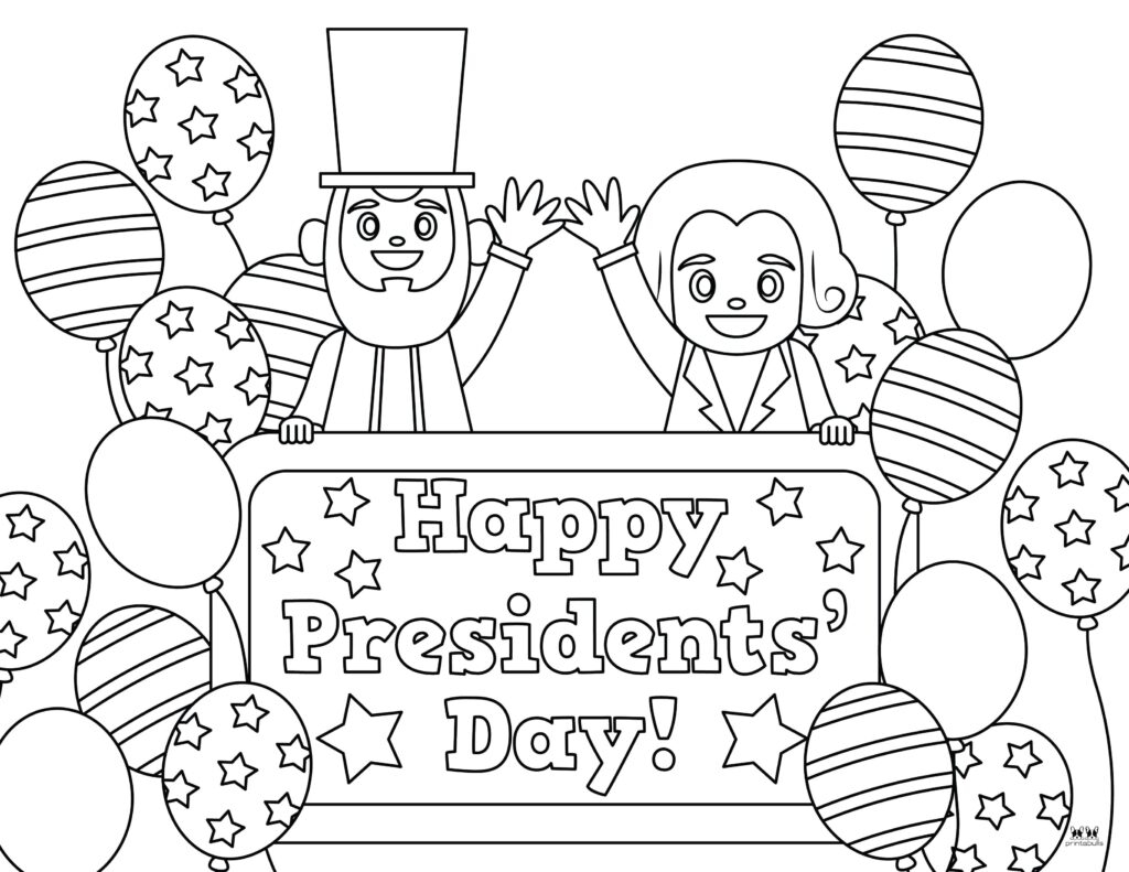 Presidents Day Coloring Pages 25 Pages Printabulls
