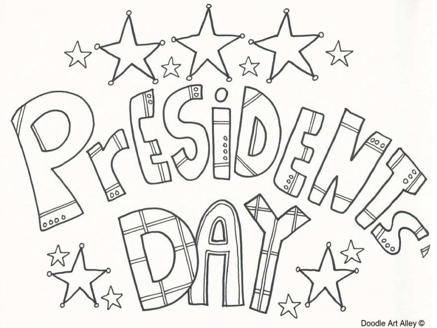Presidents Day Coloring Pages DOODLE ART ALLEY