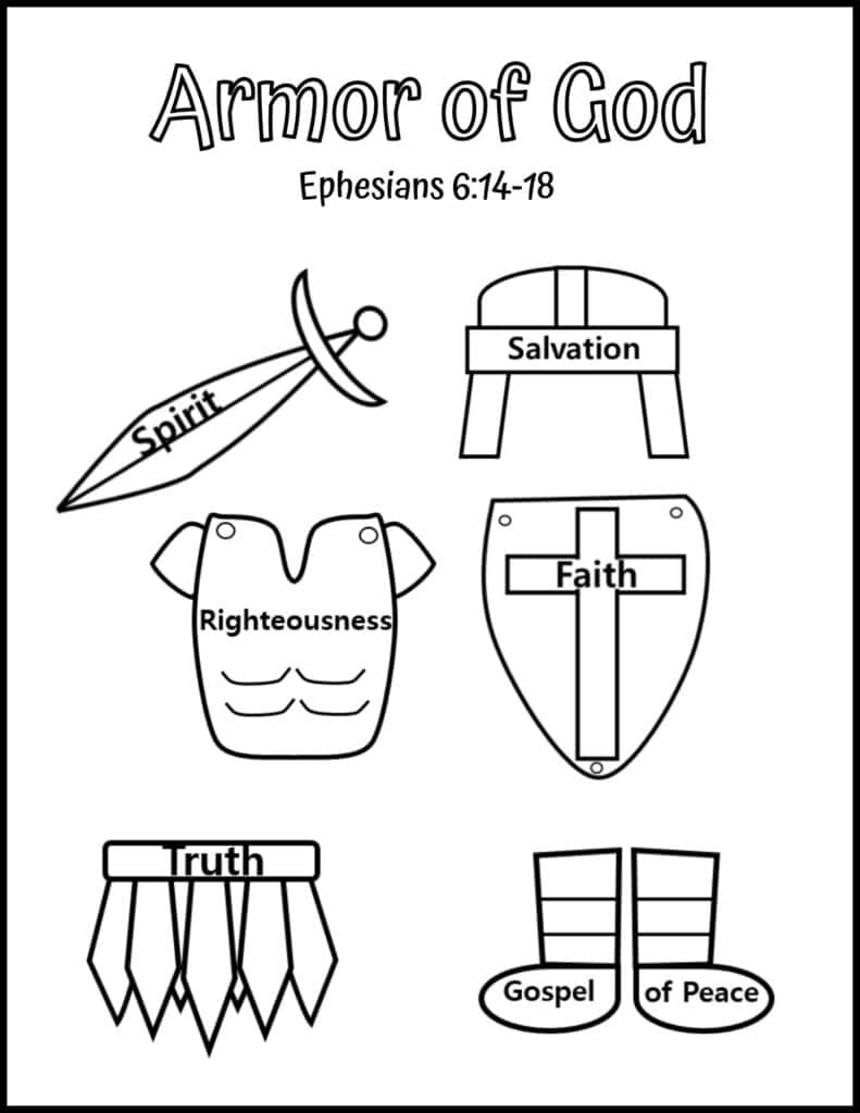 Printable Images Of The Armor Of God