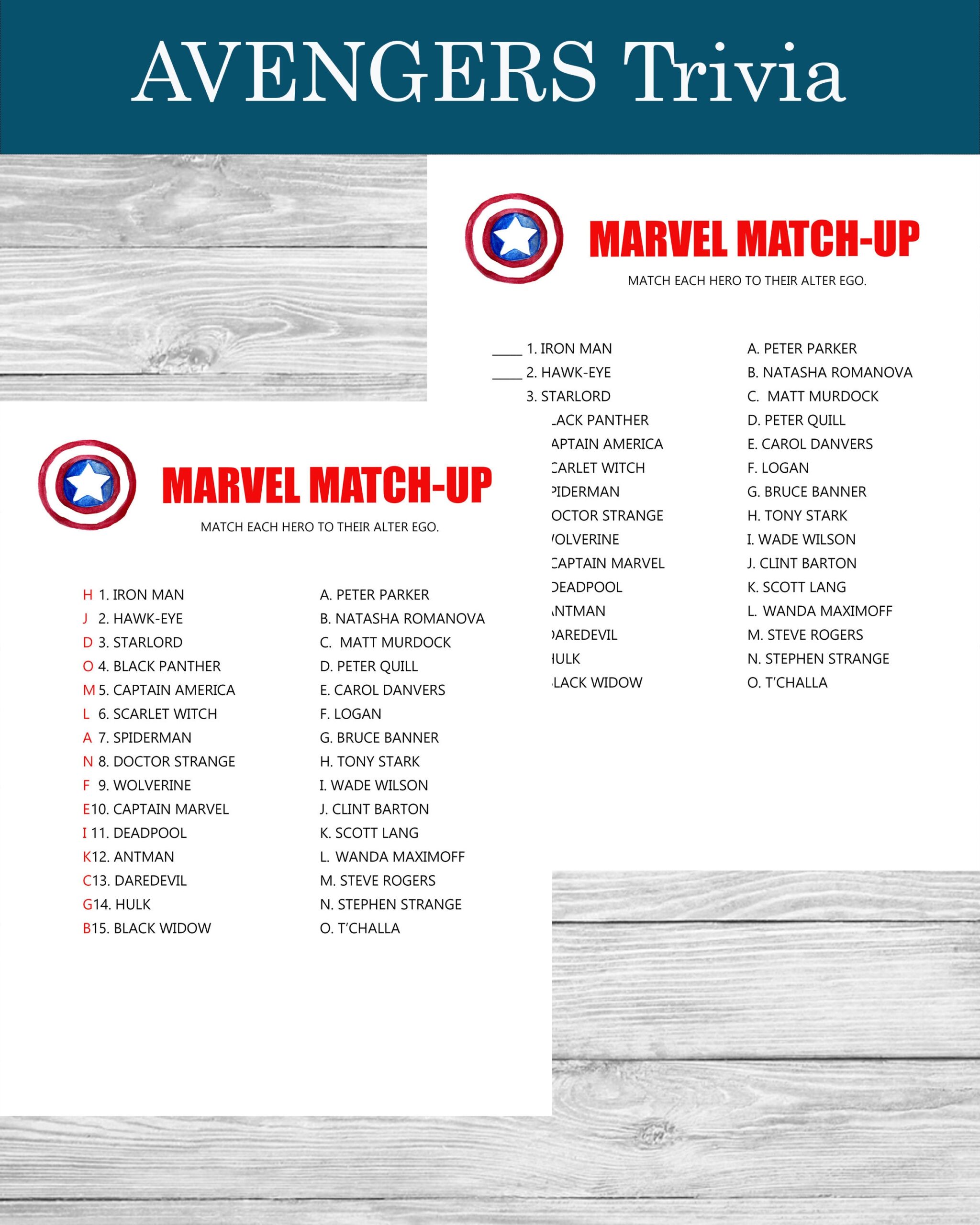Marvel Movie Trivia Questions And Answers Printable 2025