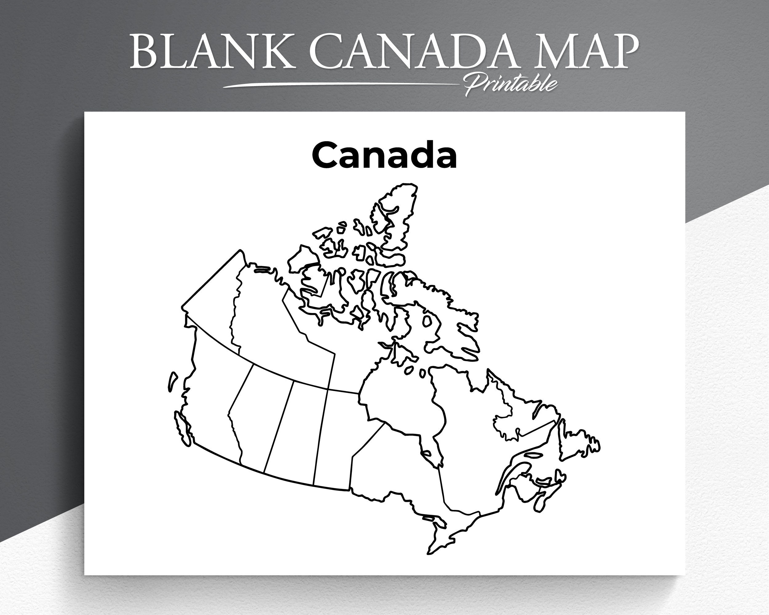 Blank Map Of Canada Printable