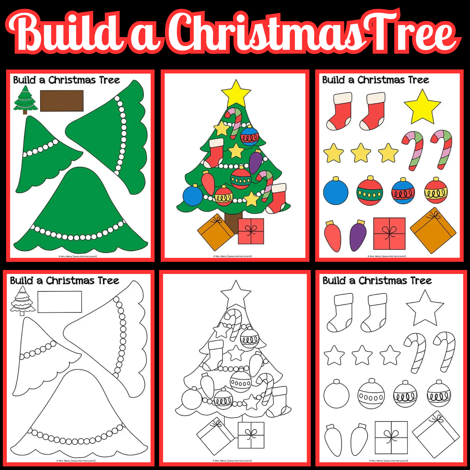 Christmas Tree Craft Preschool Printable