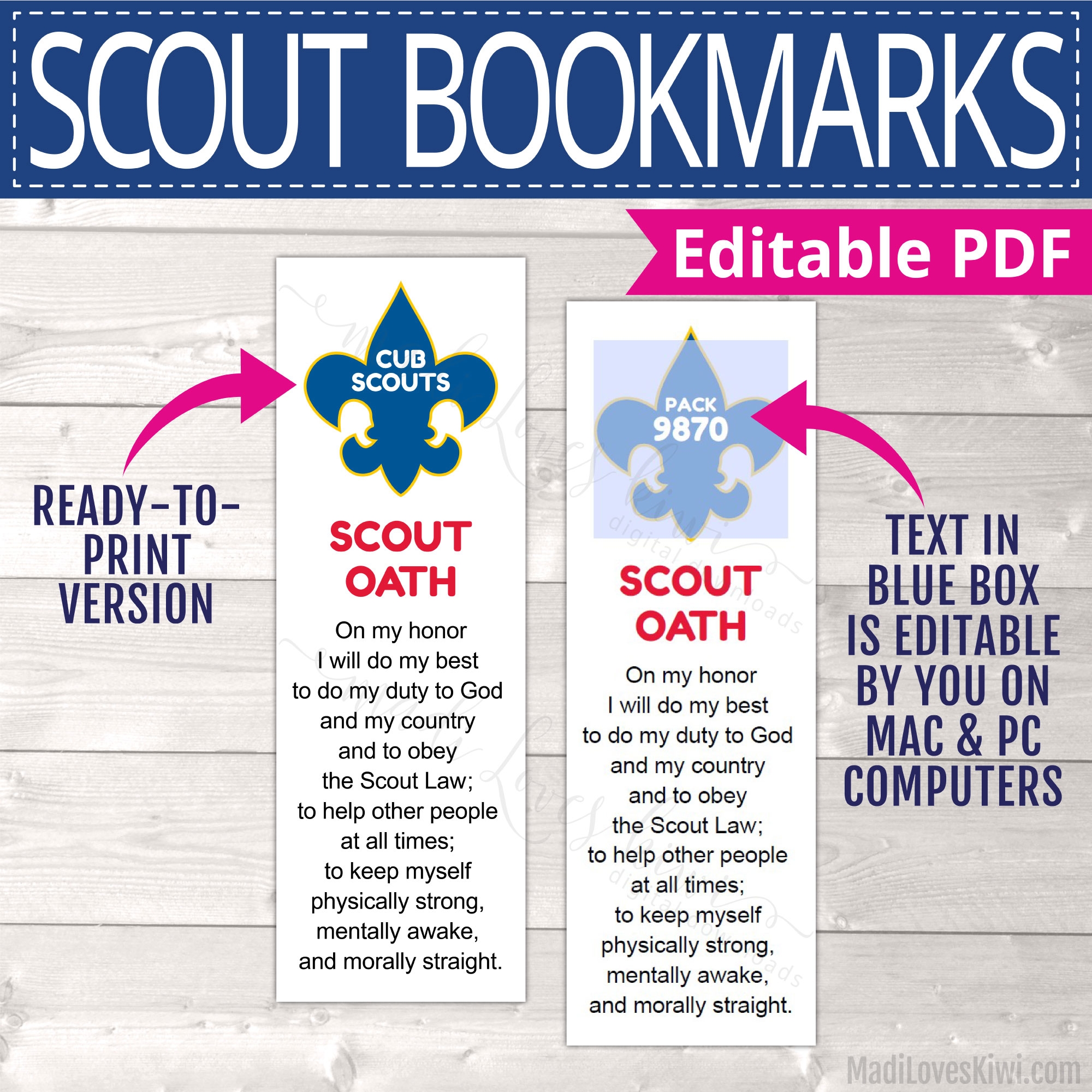 Scout Oath And Law Printable