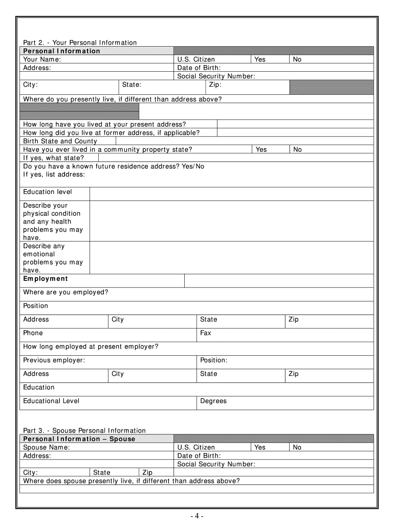 Free Printable Divorce Papers For Georgia