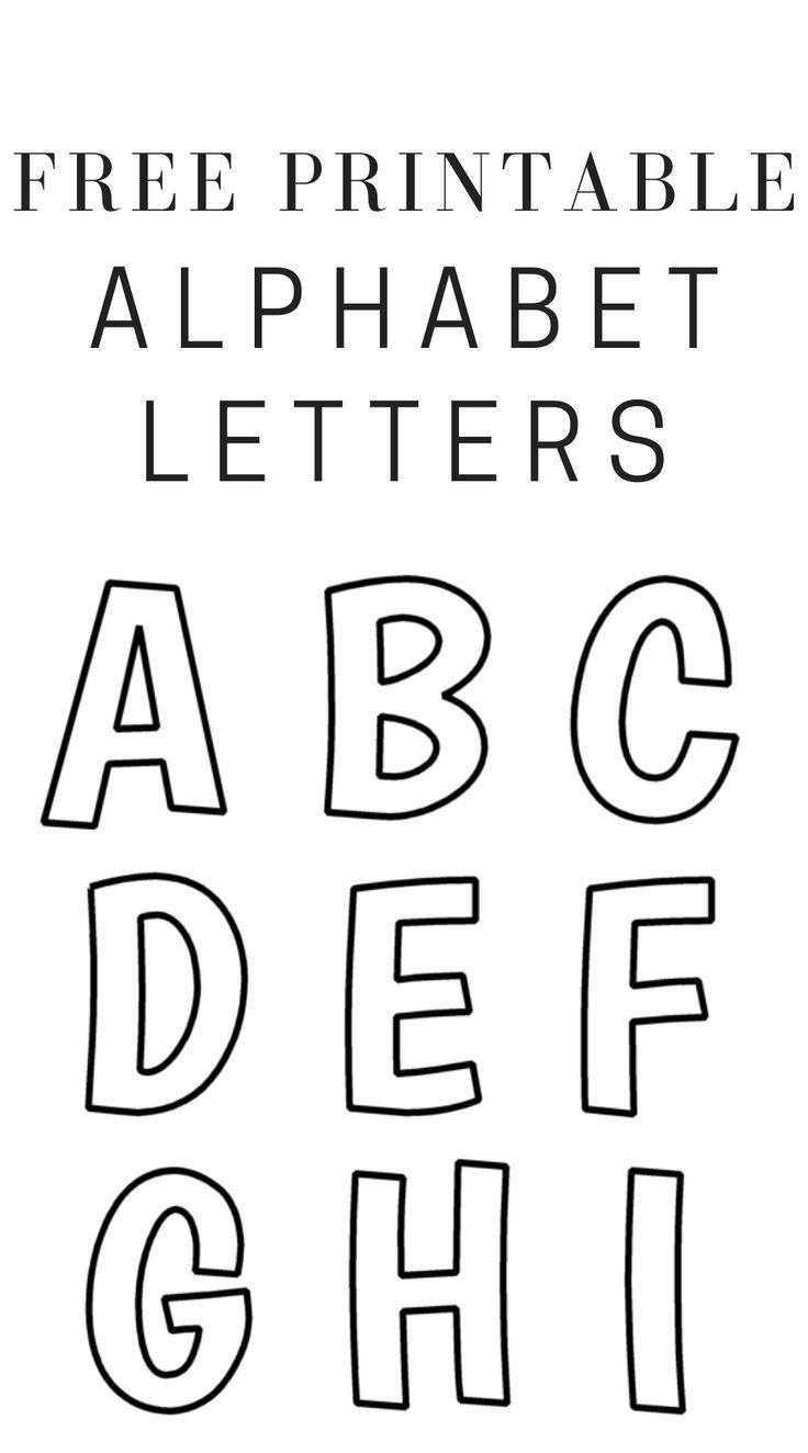Printable FREE Alphabet Templates
