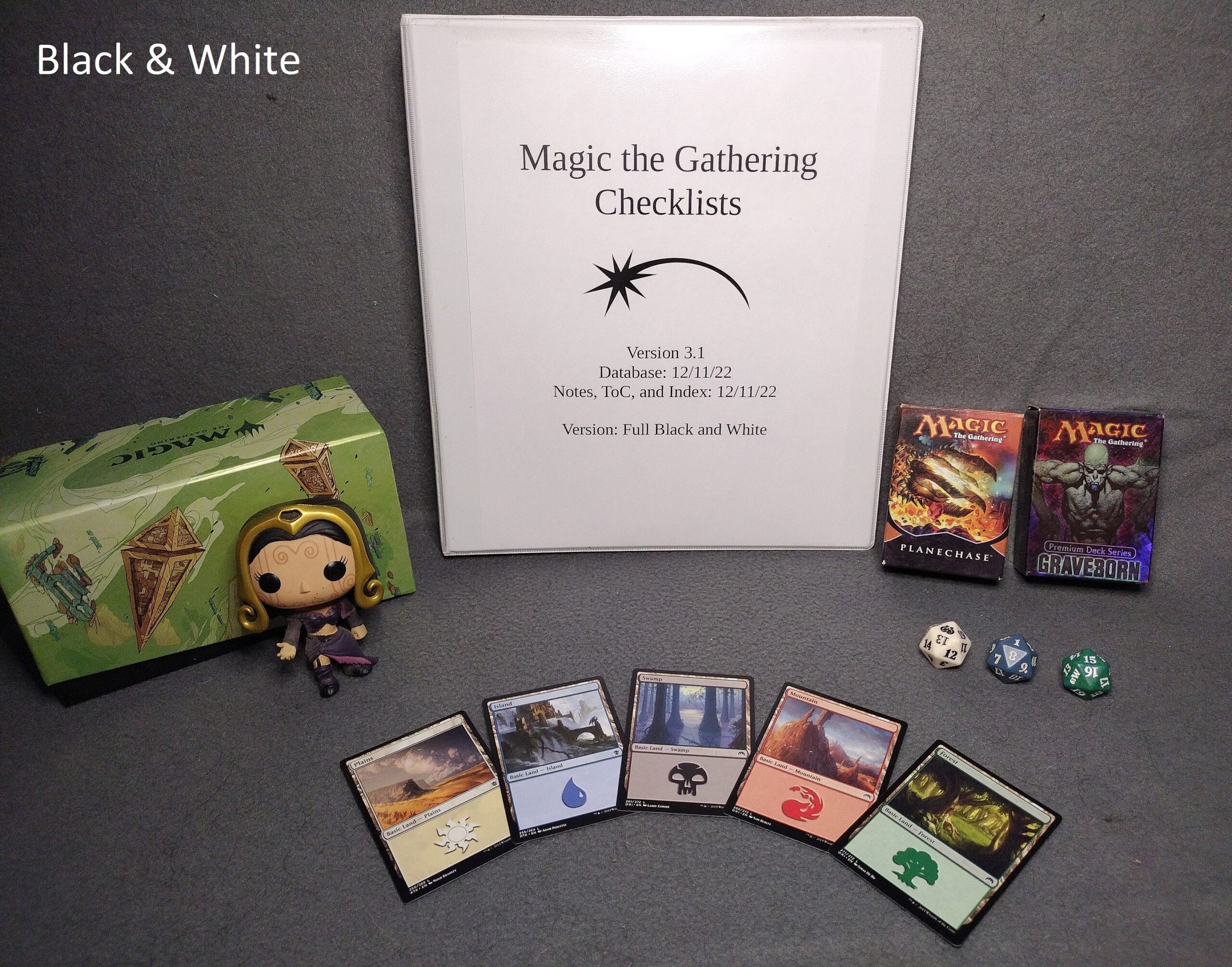Printable Full Black And White Magic The Gathering Unofficial Set Checklists And Sorting Guide Etsy Australia