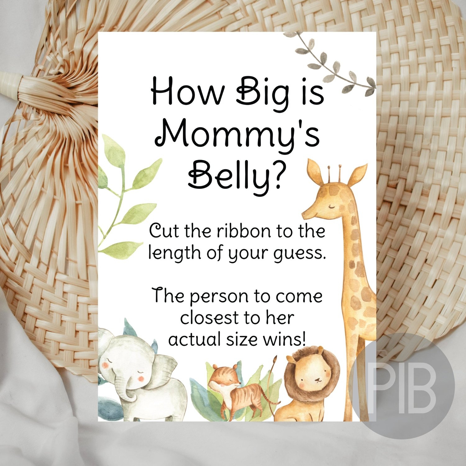 Guess MommyS Tummy Size Printable Free