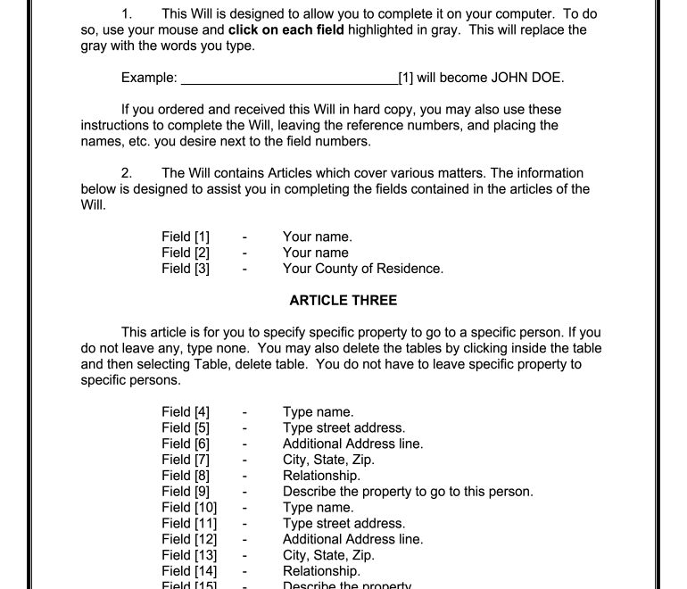 Printable Legal Forms Will Samples And Guides AirSlate SignNow