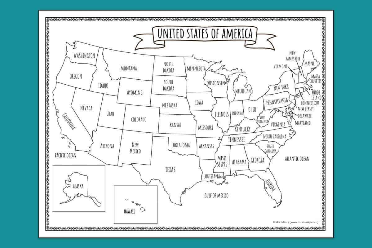 Free Printable Blank Us Map