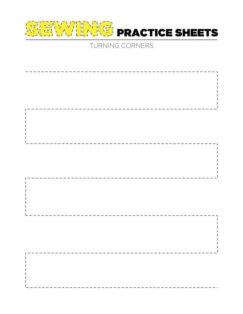 Printable Sewing Practice Sheets Beginner Sewing Projects