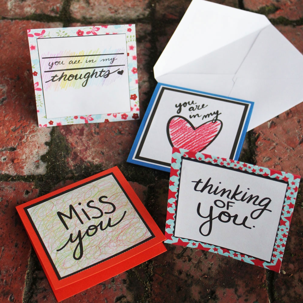 Printable Thinking Of You Cards 30 Minute Crafts