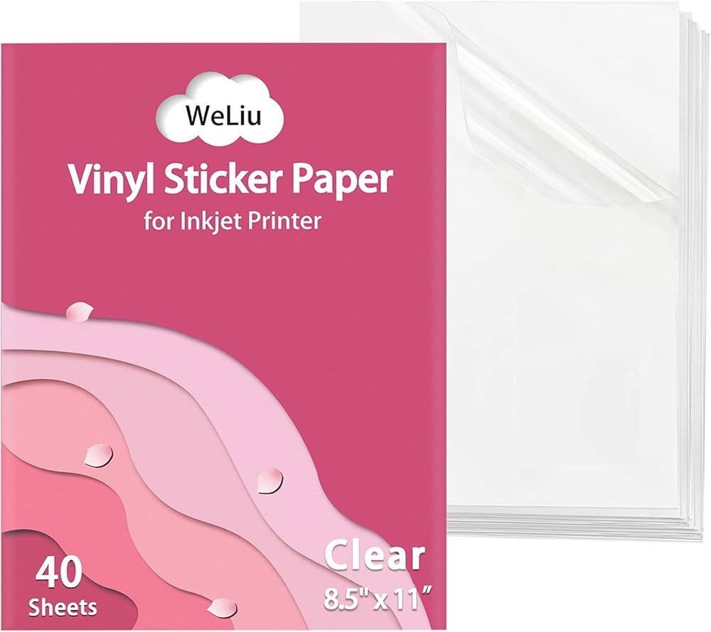 Printable Transparent Sticker Paper 8 5 X 11 Blank Custom Label Sticker Sheets 40 Clear Sheets For Inkjet Printers Buy Online At Best Price In Egypt Souq Is Now Amazon eg