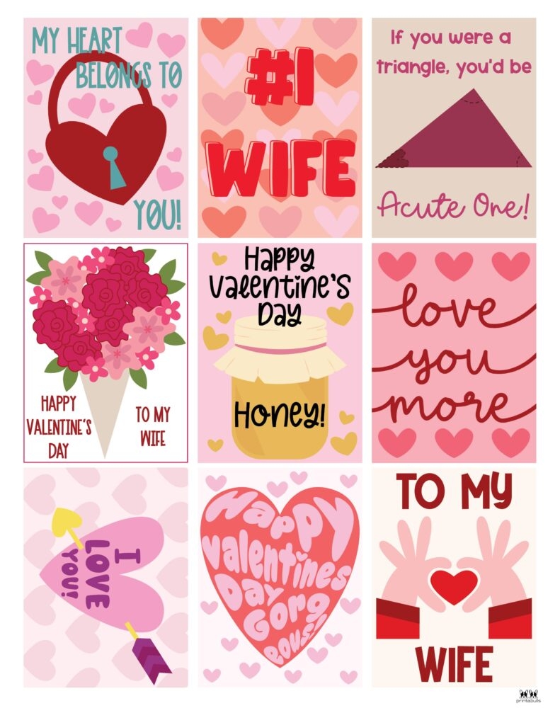 Printable Valentine s Day Cards 250 Free Printables Printabulls