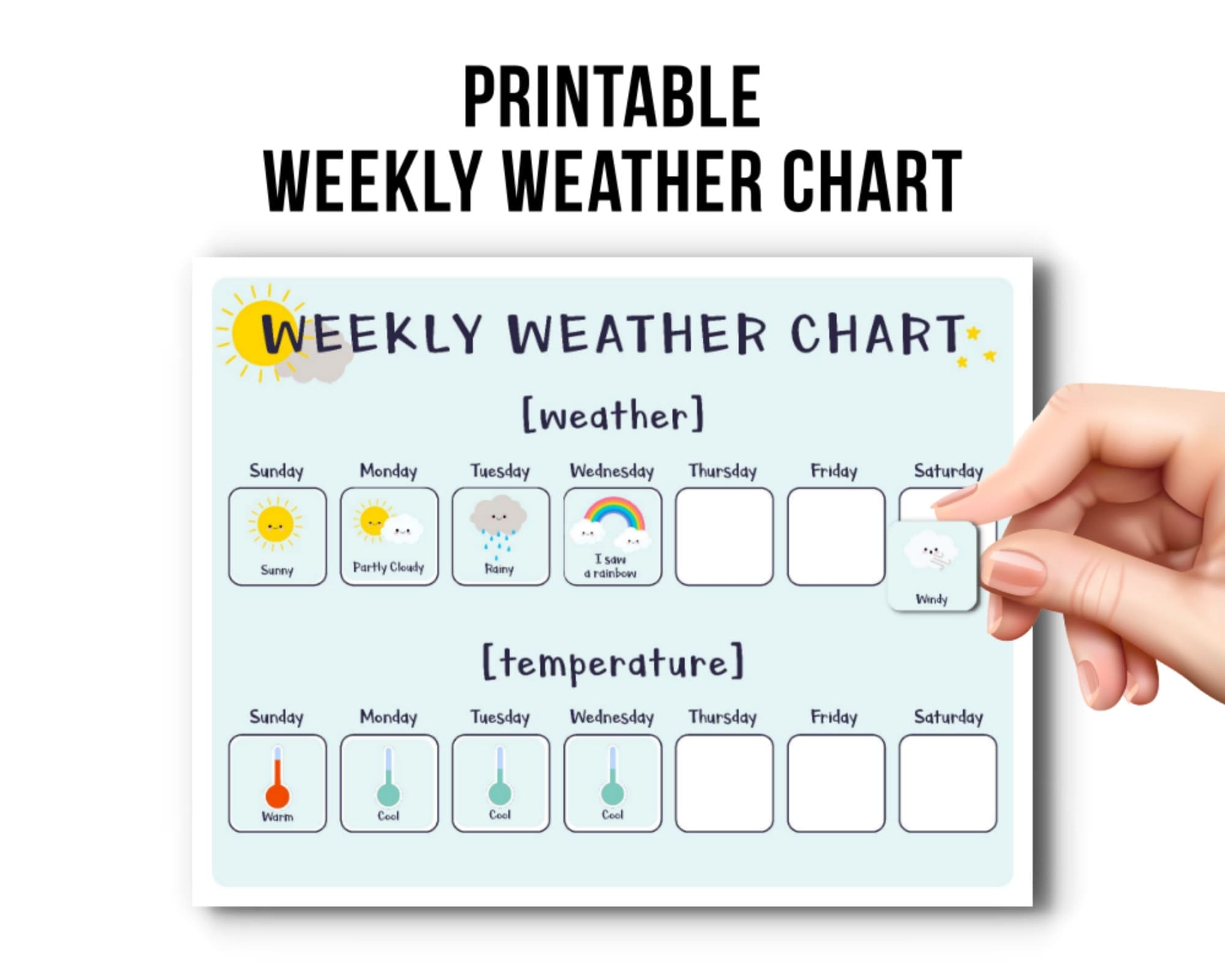 Weather Chart For Kindergarten Printable
