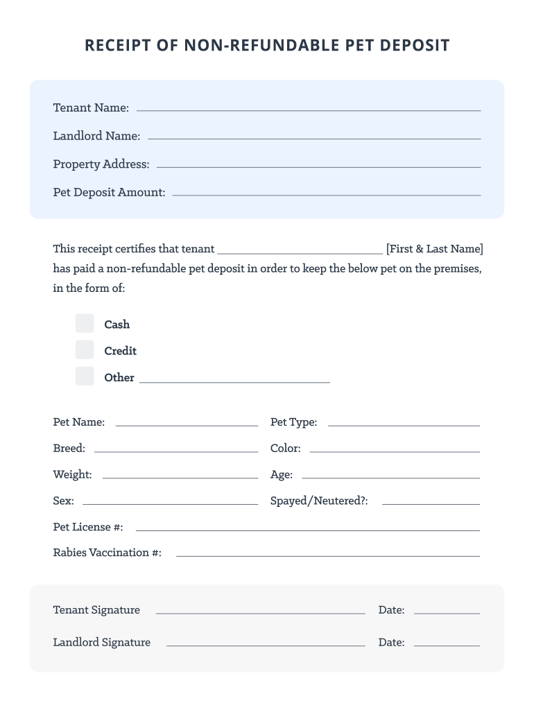 Free Printable Puppy Deposit Contract