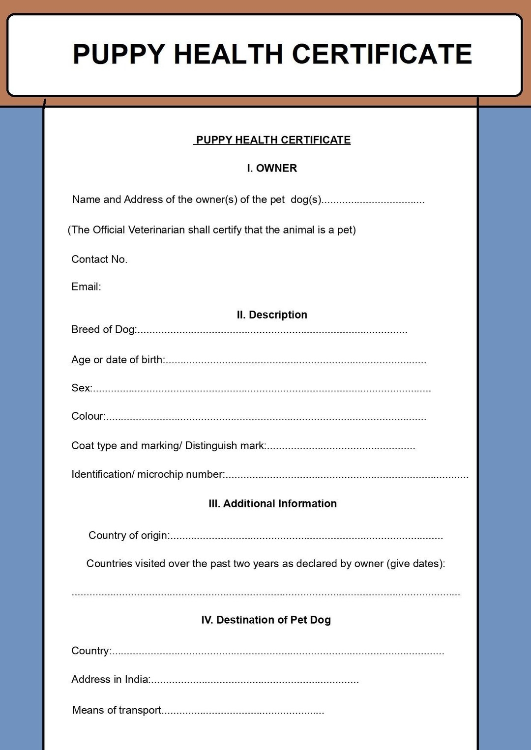 Puppy Health Contract Puppy Health Agreement Editable Document Instant Download Etsy