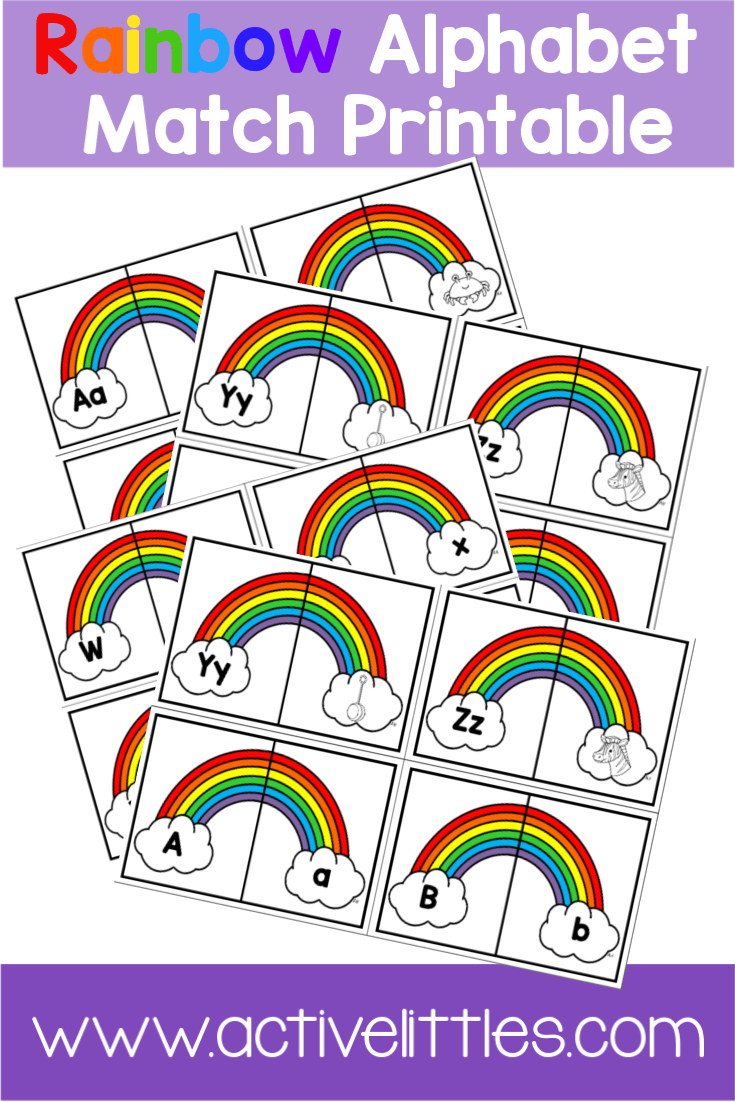 Rainbow Alphabet Match Printable Active Littles