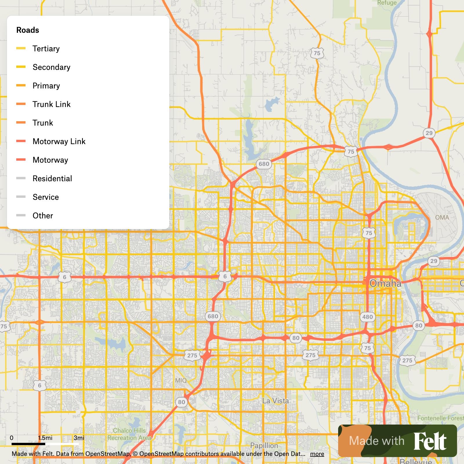Printable Street Map Of Omaha Ne