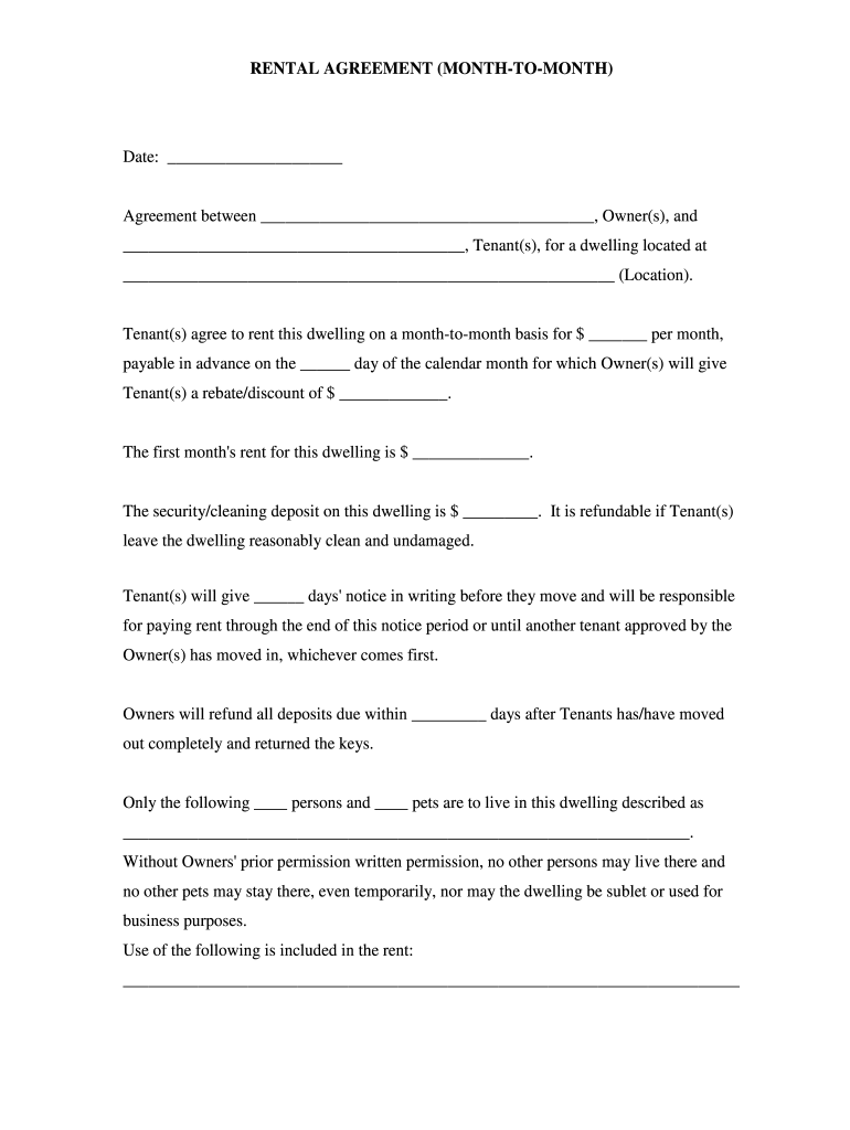 Room Rental Agreement Fill Online Printable Fillable Blank PdfFiller