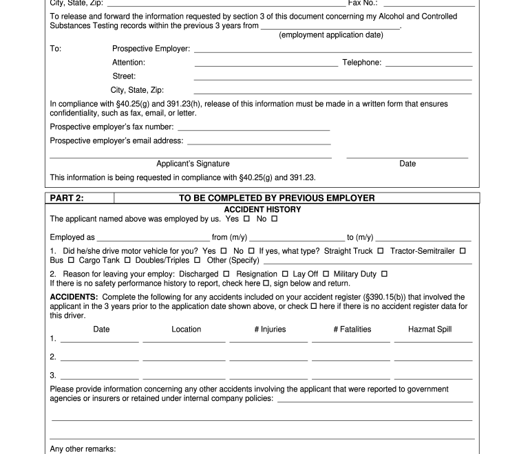 Safety Performance History Records Request Fill Out Sign Online DocHub